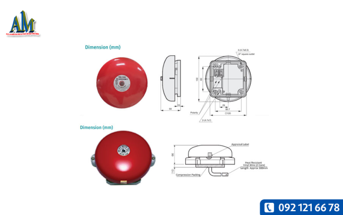 cách lắp đặt chuông báo cháy An Minh